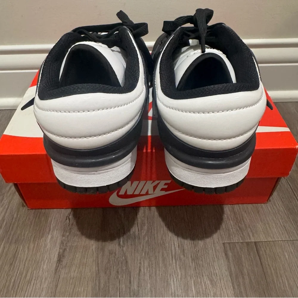 Nike Dunk Low Twist Black White Panda Leather Sneakers